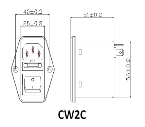Filtre d'alimentation CW2C-10A-T pour éliminer les bruits de prise audio - 3