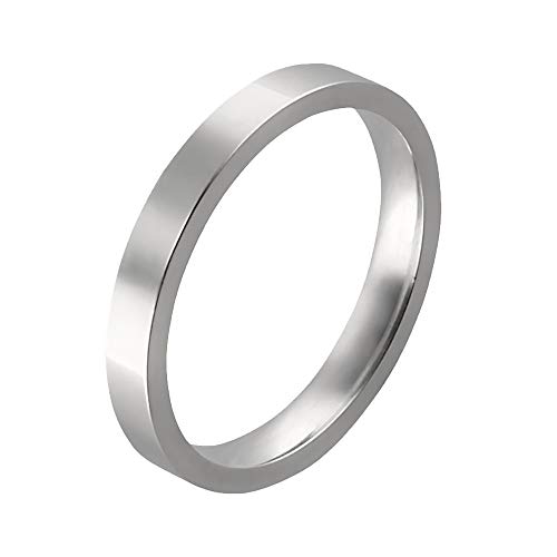 Aliança Prata 950 Reta Anatômica 3mm Alta Polida (Prata 950, 30)