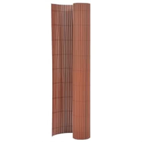 Gartenzaun Doppelseitig, Xichuzi Sichtschutz Zaun, ZaunsichtschutzB, Steckzaun, Garten Zaun,Teichzaun, Zaunelemente, Garden Fence, 110x300 cm Braun