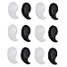 KOMBIUDA 20 Pairs Non-slip Earmuffs Glasses Ear Grip Silicone Ear Hooks Eyeglass Ear Holder Non Slip Glasses Grips Sunglasses Round Eyeglass Anti Slide Grip Stopper Comfortable