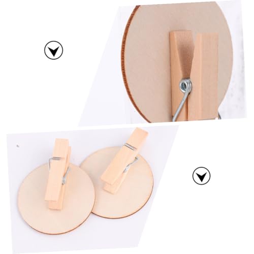 Marcos de fotos colgantes con mini pinzas de madera para decorar habitaciones y salas 7