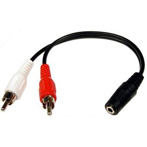 Cables Unlimted AUD3045 6-inch 3.5mm Stereo Jack to Dual RCA Cable
