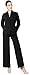Marycrafts Women's Business Outfit Blazer Wide Leg Pant Suits Set for Work 14 Black