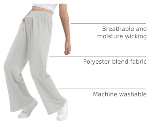 Image of EXARUS 3 Pack Girls Wide Leg Pants Baggy /Tapered Loose Casual Summer | Teen Flowy Tween Beach School Vacation Trousers Youth Junior Preteen Bottoms Lightweight Soft Kids 6-14Y