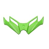 YANHAO Motorcycle Accessories Pneumatic Tail Spoiler Protector Front Fairing, Front Fairing Winglet, Motorcycle Adjustable Air Side Wing Fairing Deflector(Green)