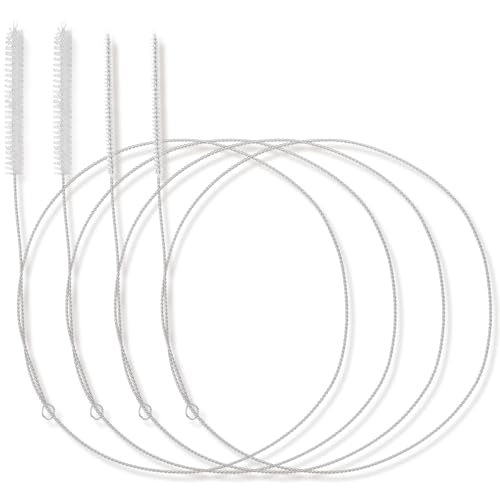 Gjinxi 4 Stück Schlauchbürste 100cm Extra Lange Reinigungsbürste Nylon Milchschlauchbürste Dünn Flaschenbürste Bürste Rohrbürste für Strohhalmrohr,Schlauch,Flaschen,Kühlschrankablauf Strohhalm Bürste