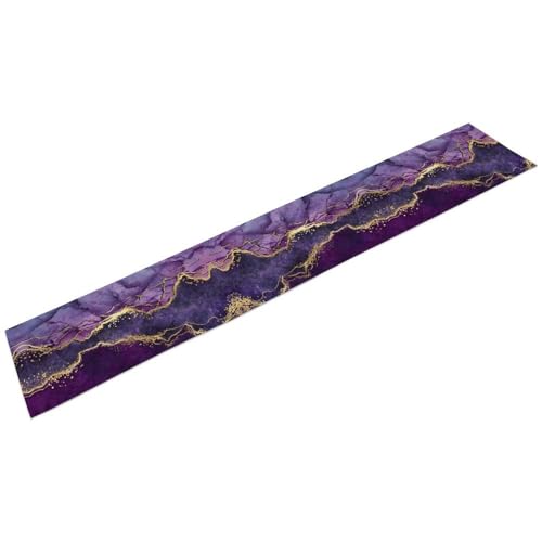 Luxe Marble Table Runner, Gradient Purple Abstract Art Modern Decor Table Runner for Kitchen Dining Cafe Outdoor Indoor Party Wedding Birthday, 13x36 Inch by Nsbul - Used condition - Image 8