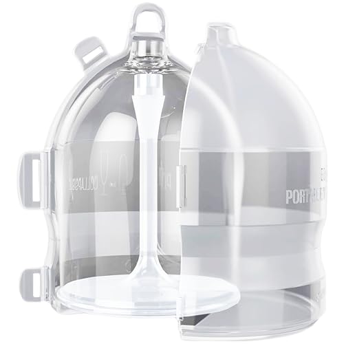 XPACK Unique Wine Glass in Special Case, Unbreakable, Compact Design, Durable to Carry Around, Outdoor, Travel, Camping, Great Gift (White)