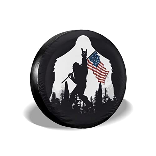 Image of Siski American Flag Camping Spare Tire Cover Wheel Protectors Weatherproof Universal for Trailer Rv SUV Truck Camper Travel(17 inch fits for tire Diameter 80-83cm /31.5-32.7in)