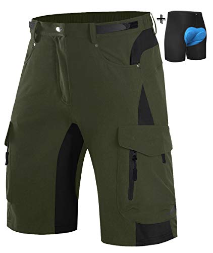 Wespornow Men's-Mountain-Bike-Shorts MTB Shorts with 6 Pockets