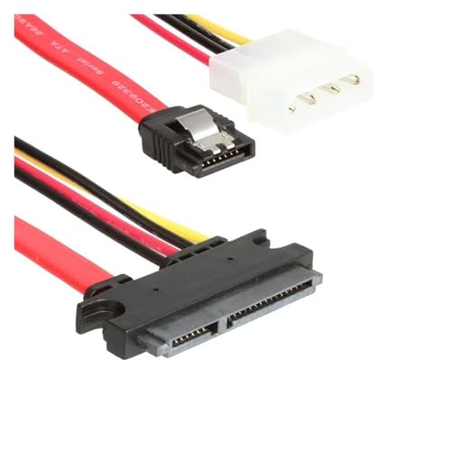 Cable SATA Female 7+15 Pin y adaptador Power SATA 7+4 Pin 50 cm