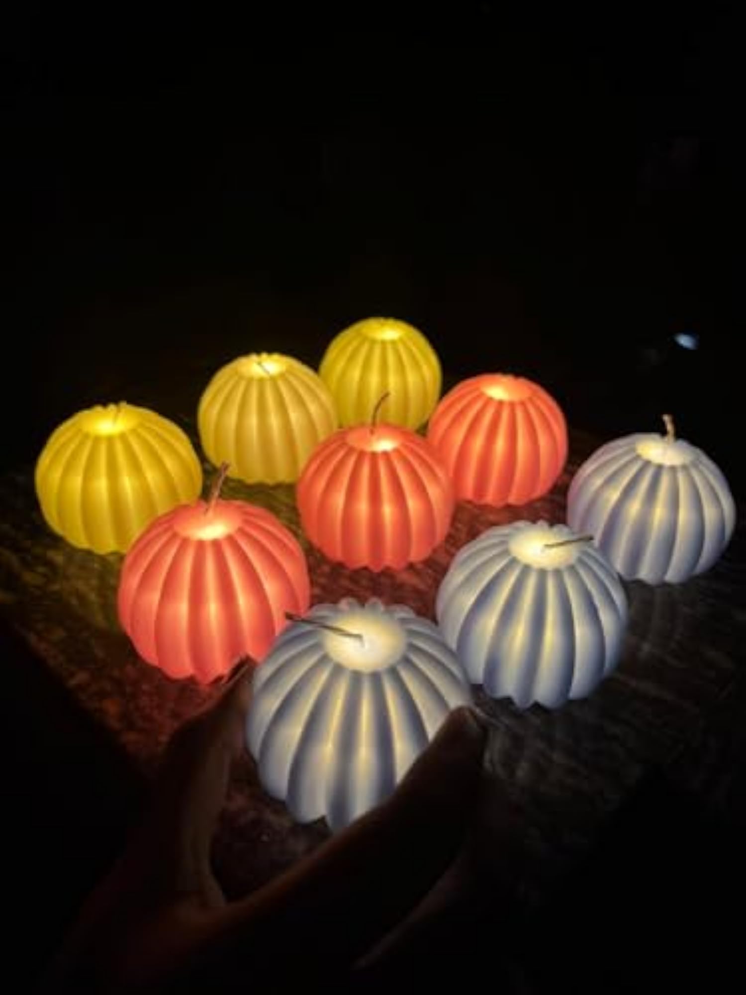 Blooming Sphere LED Decorative Candles, Flameless Glow Lights