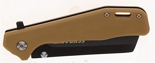 Schrade 3.25" Frontier Ultraglide Folder Knife With 9Cr18Mov Steel Stonewash Finish Blade With Dual Thumb Studs, Liner Lock And Lanyard Hold For Outdoor Survival, Camping And Everyday Tasks #TOP1