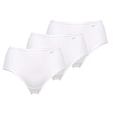  Sans Complexe Simplement Coton-Slip Pantalones, Blanco (Blanc Fmo), 44 (Pack de 3) para Mujer