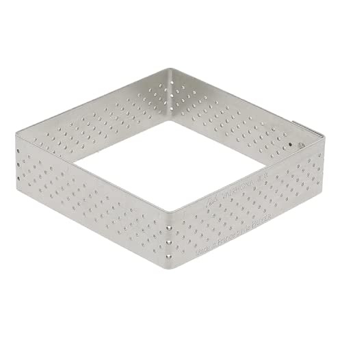 De Buyer Perforated Square Tart Ring - L: 2.75” X H: 0.8” - Perfect For Baking Beautifully Crisp Tarts - Easy To Use & Clean - Made In France #TOP18