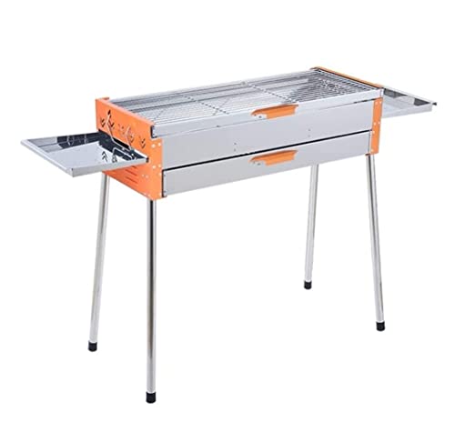 Plla de Barbacoa de Acero Inoxidable, portátil, de carbón, para Exteriores, para Camping (A)
