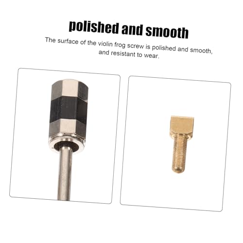 VINTORKY 2pcs Violin Bow Screw Metal Frog Replacement for Violin Durable and Sturdy Fittings Parts for String Instruments Easy to Install