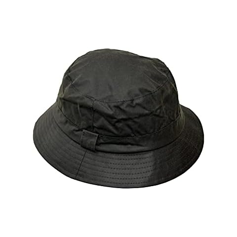 Walker and Hawkes Olive Waxed Cotton Bucket Hat Cover