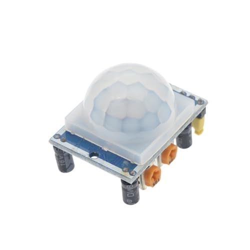 HC-SR501 HC-SR505 AM312 Adjust IR Pyroelectric Infrared Mi-ni PIR Module Motion Sensor Dete-ctor Module Bracket for Ard-uino(HC-SR501 Blue Board)
