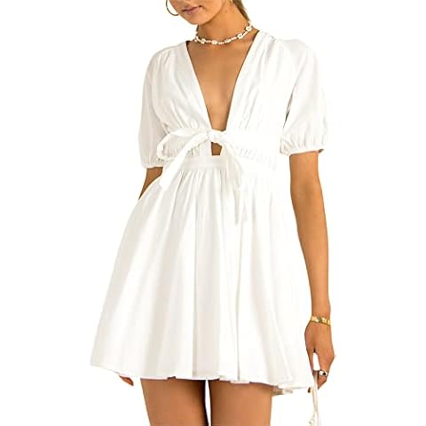 MASKAZU Women's Summer Mini Dress Cover