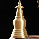 FENNYYAR Tibetische Bodhi-Pagode aus reinem Kupfer, 4,8 cm, Buddhismus-Zubehör, Schreibtisch-Ornamente