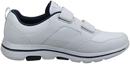 Skechers Men's Gowalk-Athletic Hook and Loop Walking Shoes | Two Strap Sneakers | Air-Cooled Foam, White/Navy, 11.5 X-Wide | Image 6
