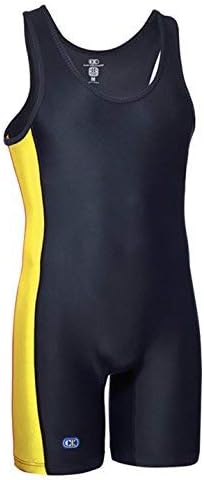 Cliff Keen The Guillotine Compression Gear Wrestling Singlet Black/Gold LCAC43J (XXS)