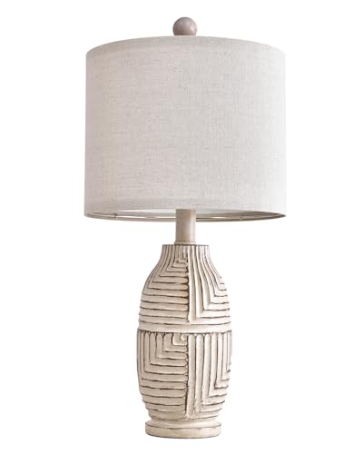 G-Safava 20.25 Inch Farmhouse Single Resin Lamp For Bedroom Living Room Retro Rustic Vintage Small Boho Lamps Bedside Nightstand Light Home Office Desk Deco thumb #7