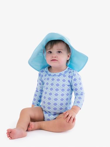 Image of RuffleButts Baby-Girls Sun Hat Floppy Wide Brim UPF 50+ - Baby Sun Hat with Sun Protection