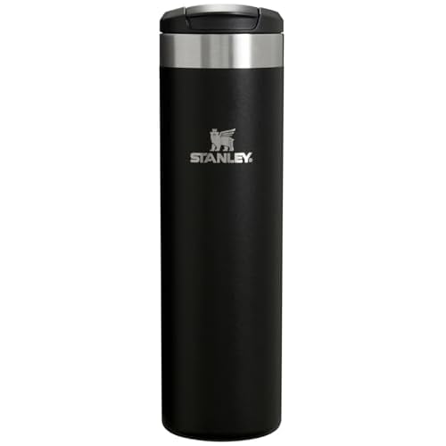 Stanley AeroLight Transit Bottle 20 oz | Locking Drink Through Lid | Leak Resistant Water Bottle or Coffee Travel Mug | Lightweight Insulated Stainless Steel | BPA-Free | Black