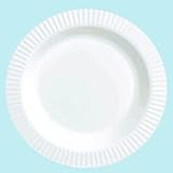 White Premium Plastic Round Plates - 7.5