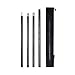 OMUKY Arcos de Tienda de campaña de Aluminio Ajustable, mástil de Lona de 220 a 286 mm, Barra de Soporte para toldo (Negro)