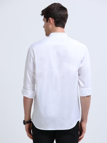 Image of Miraan Men's Satin Long Sleeve Casual Shirt (GASATIN)