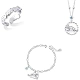 [LNDLWXK] シナモロール 指輪 腕輪 ネックレス 手飾り ブレスレット シルバー かわいい 日常用 シンプル おしゃれ ファッション 小物 プレゼント 萌えグッズ 誕生日 贈り物 (A 指輪) [並行輸入品]