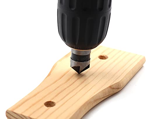 Chiloskit 5Pc Industrial 5 Flutes 82 Degree Countersink Drill Bit Set Wood Metal Working Chamfer And Deburring Tool #TOP4