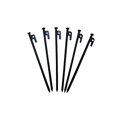 6 Pack Tent Stakes Heavy-Duty Forged Steel Pegs for Outdoor Camping Cover