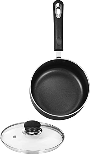 Utopia Kitchen 2 Quart Nonstick Saucepan With Glass Lid - Multipurpose Use For Home Kitchen Or Restaurant (Grey-Black) #TOP4