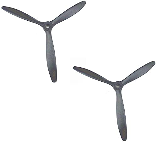 2PCS Q&Tmodel 1060 10x6 Inch Efficient 3 Leaf Blade Propeller For R&C Airplane, Can be reused