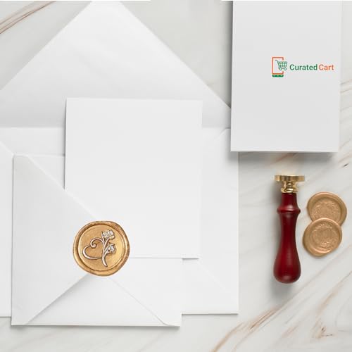 Curated Cart Wax Seal Beads Antique Gold Color 100 Pcs | Wax Sealing Beads for Letter Sealing | Wax Stamp Sealing, Sealing Wax Beads for Cards, Envelopes and Invitations