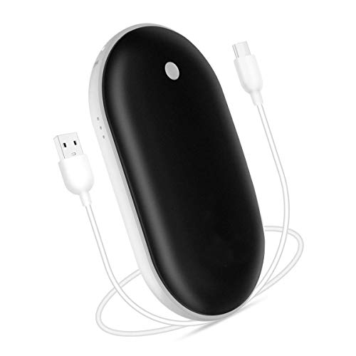 Mosoy Chauffe-mains électrique rechargeable par USB 5200 mAh et batterie externe, Noir Cover