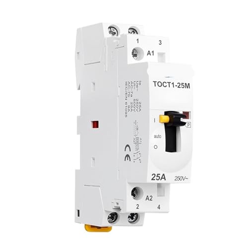 Contacteur modulaire 25A 2P TOCT1 220V sur rail DIN pour tableau electrique de maison
