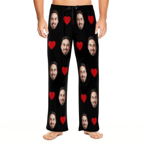 Custom Pajama Pants for Man Woman, Personalized Photo Lounge Pant Custom Face Pajama Pants Funny Lounge Pant