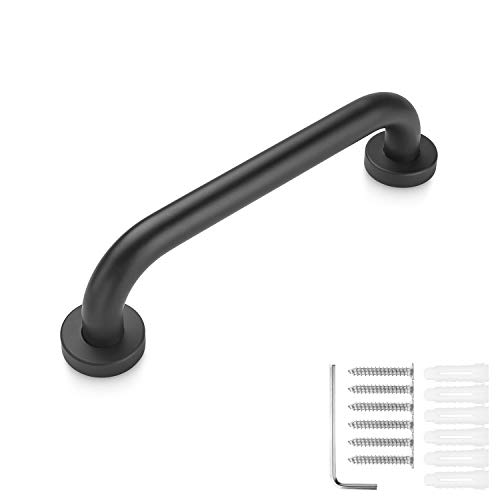 ASelected Grab Rails - Soporte de seguridad para ducha de baño, 12 pulgadas (30 cm), color negro Cover