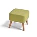 Produktbild Fusshocker Sofa Hocker Dressing Hocker Couchtisch Hocker Stoff Massivholz Schuhe Bank Hocker Umweltschutz Farbe Baumwolle Leinen Weichen Kissen,C+40 * 40 * 40cm