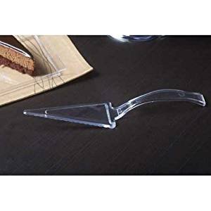 12 Pack Clear Plastic Cake Servers Dessert Servers 10 Inch Cake Slicer Pizza Pie Server Cake Knife Or Disposable Cake Cutter Plastic Spatula For Serving Platter Kitchen Knife #TOP1