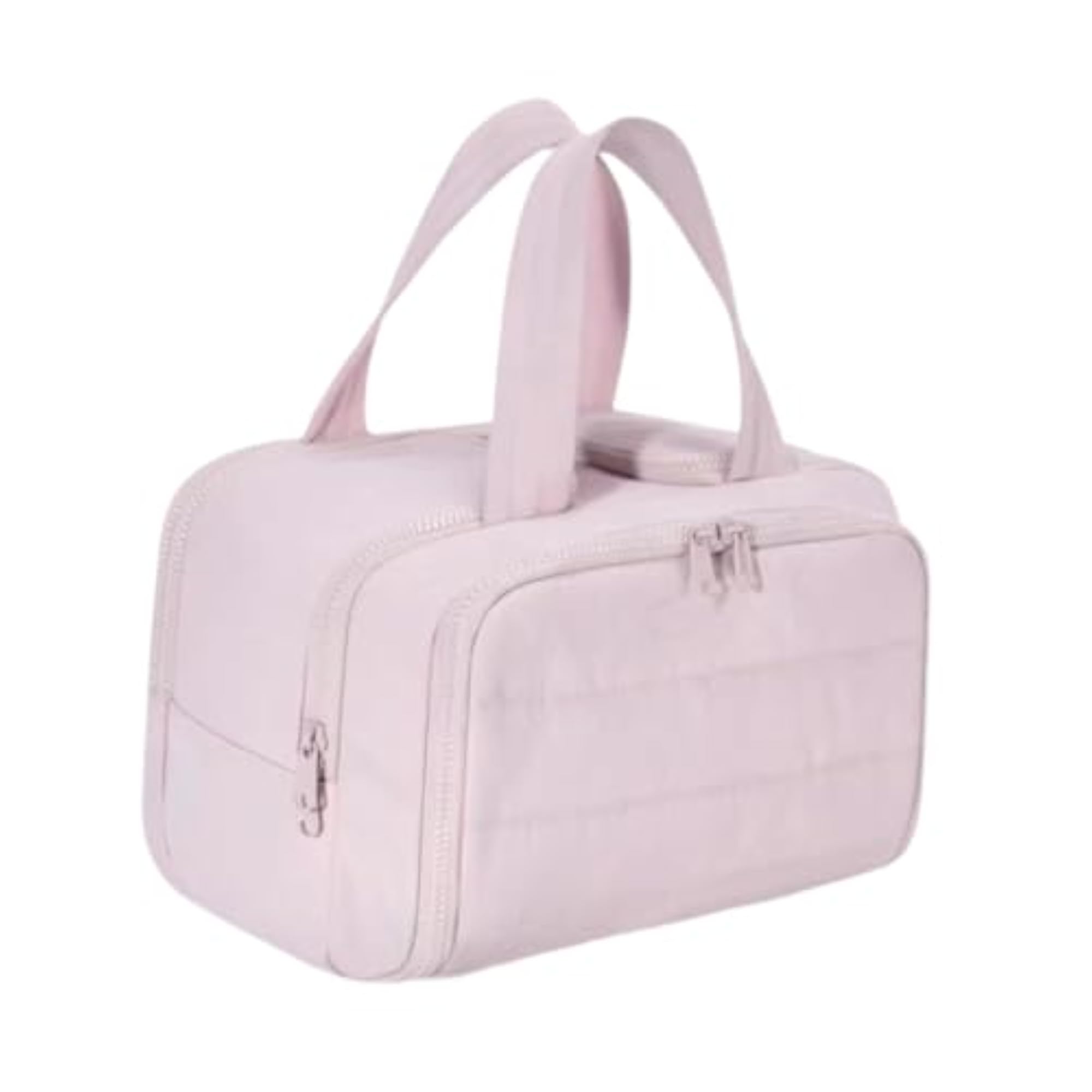 Open Toiletry Bag Makeup Organizer for Outdoor Trips, Pink