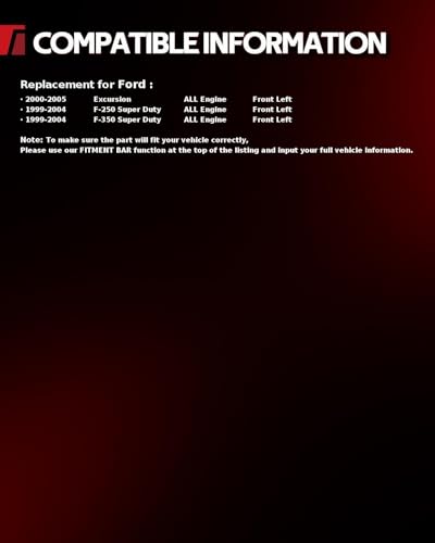 Image of Torchbeam Front Brake Caliper Left for Ford 1999-2004 F-250 Super Duty, Ford 1999-2004 F-350 Super Duty, Ford 2000-2005 Excursion, Front Left Caliper Replace # 18B4791