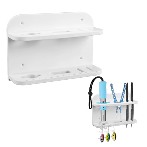 SUNOOM White Boat Knife Holder,Marine Plier Holder and Lure Holder (Horizontal Style) (Horizontal Style)