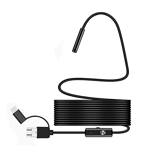 ラボ用顕微鏡アクセサリー 導いた照明5.5mmレンズカメラ、フレキシブル IP67アンダードライブタイプのための防水検査レンズ-C PC.ノート(Soft Cable,3.5m)