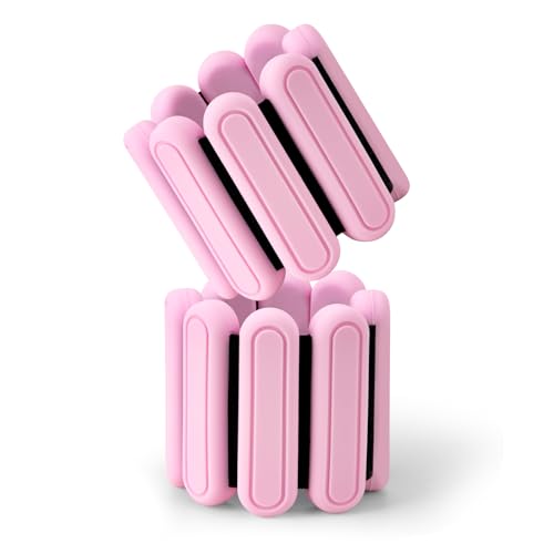 Jueachy Muñequeras, Pesas de Muñeca Pesas de Tobillo 1KG Juego de 2 (0.5kg/1LB por Muñequera) Mancuerna Mujer Pesas de Brazo Banda Ajustable para Caminar Yoga Pilates Ejercicio Entrenamiento de Fuerza